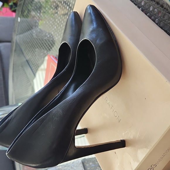 BCBG Black Nappa Leather Heels - Picture 4 of 4
